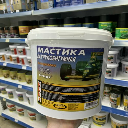 Мастика 5,5л каучукобитумная старт (п/э) мастика каучукобитумная bitumast 5 л