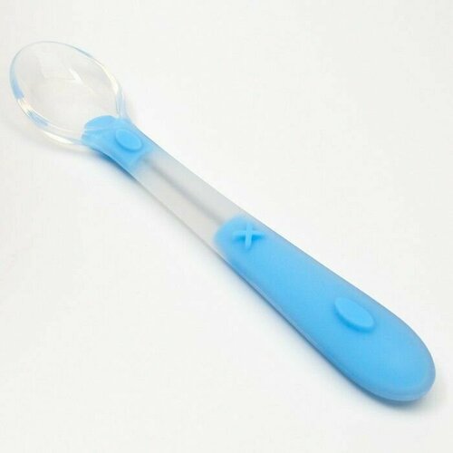 Ложка детская для кормления силиконовая от 5 мес цвет голубой 850₽