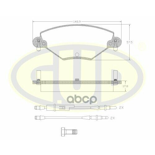 Колодки Тормозные Передние Cit C5 2.0I 16V/2.0Hdi 00- G.U.D арт. GBP082804