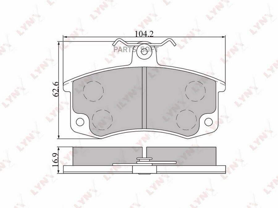 LYNXAUTO BD4601 Колодки тормозные дисковые | перед |