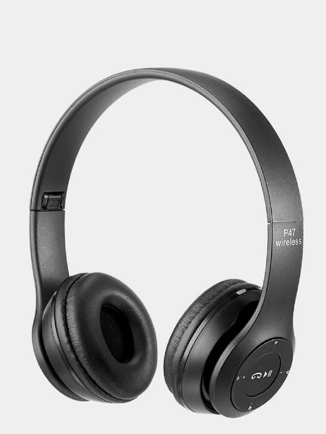 Беспроводные наушники P47 Bluetooth 5.0 EDR Wireless с микрофоном, FM-радио, с поддержкой SD-карты памяти (Mp3-плеер) — фото 1