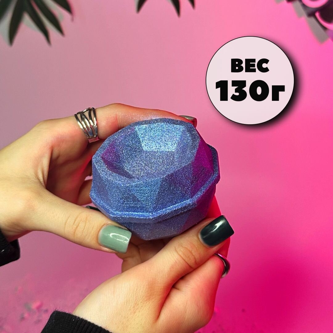 Набор 3D форм для бомбочек Граненая сфера+чаша 7 см — фото 1