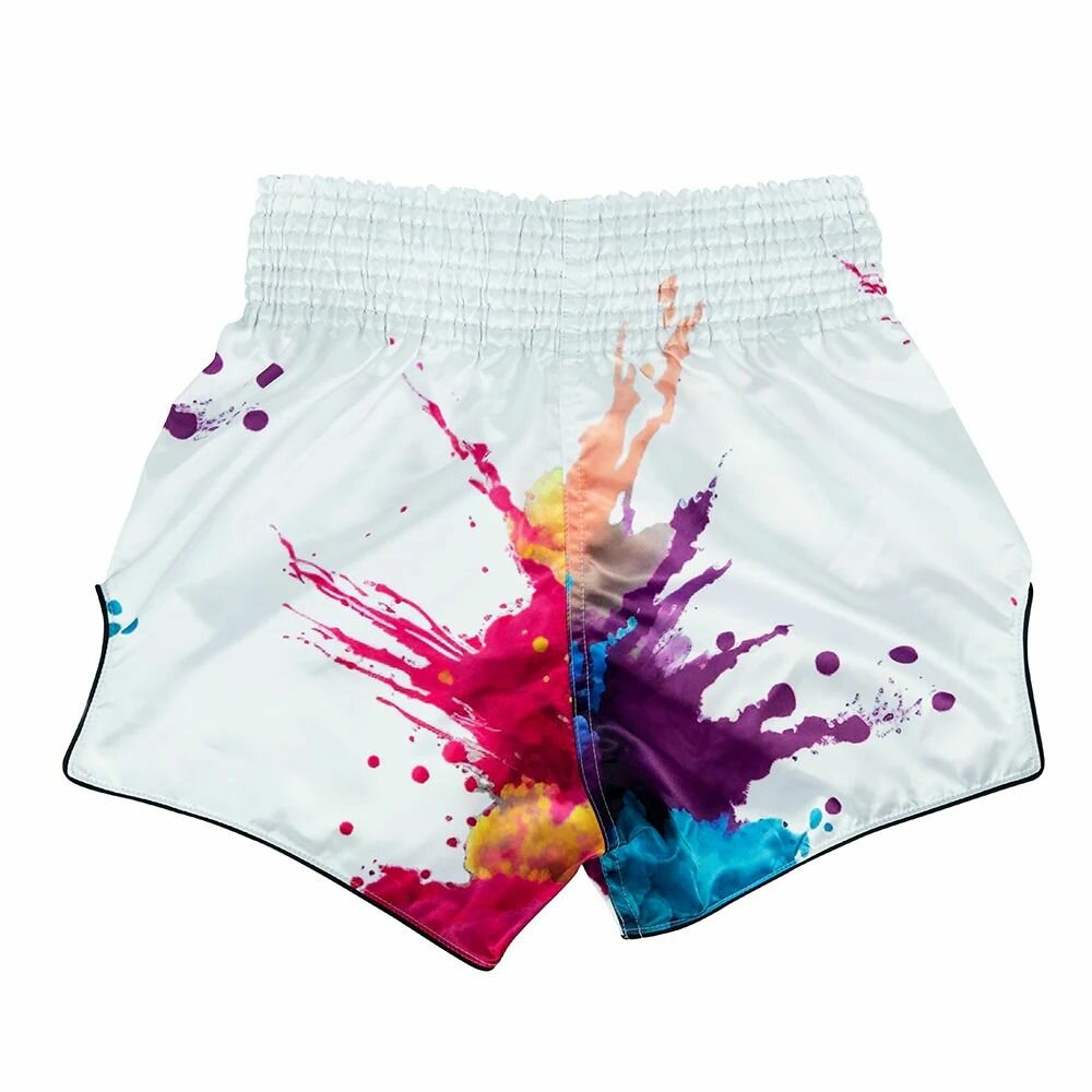 Шорты для единоборств Fairtex MuayThai, размер L, белый, синий, желтый, красный, фиолетовый — фото 1