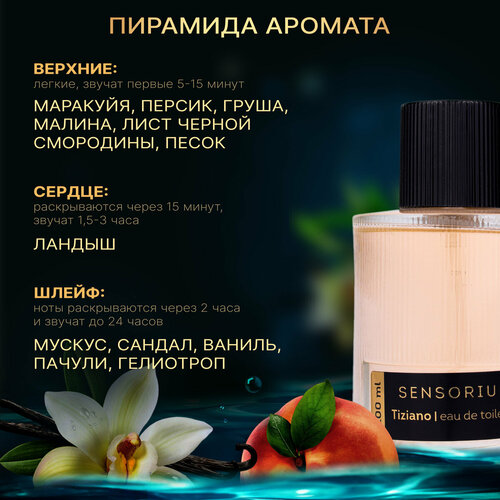 Туалетная вода женская Sensorium Tiziano 100мл от Delta Parfum свежий фруктовый аромат 1209₽