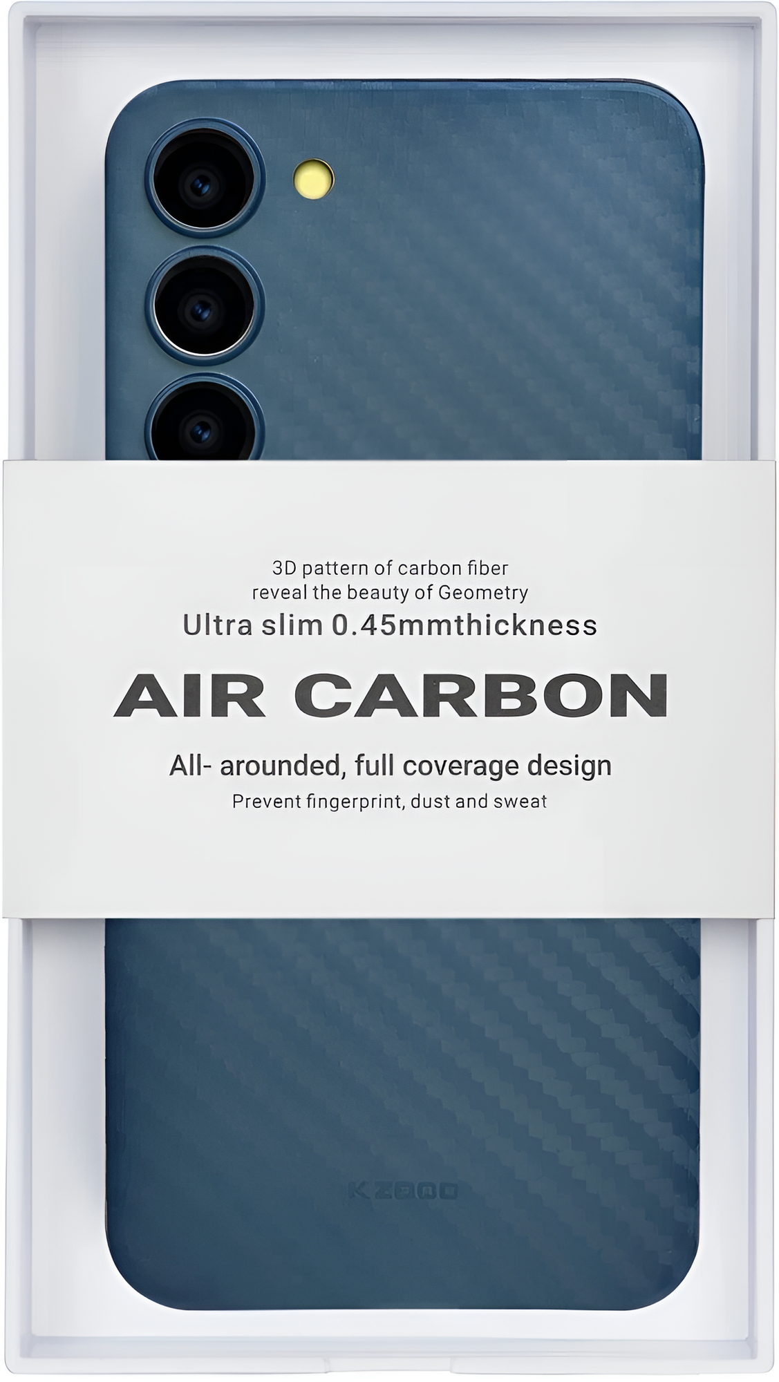 Чехол для телефона Samsung S24 Plus Air Carbon / KZDOO / Карбон / Синий