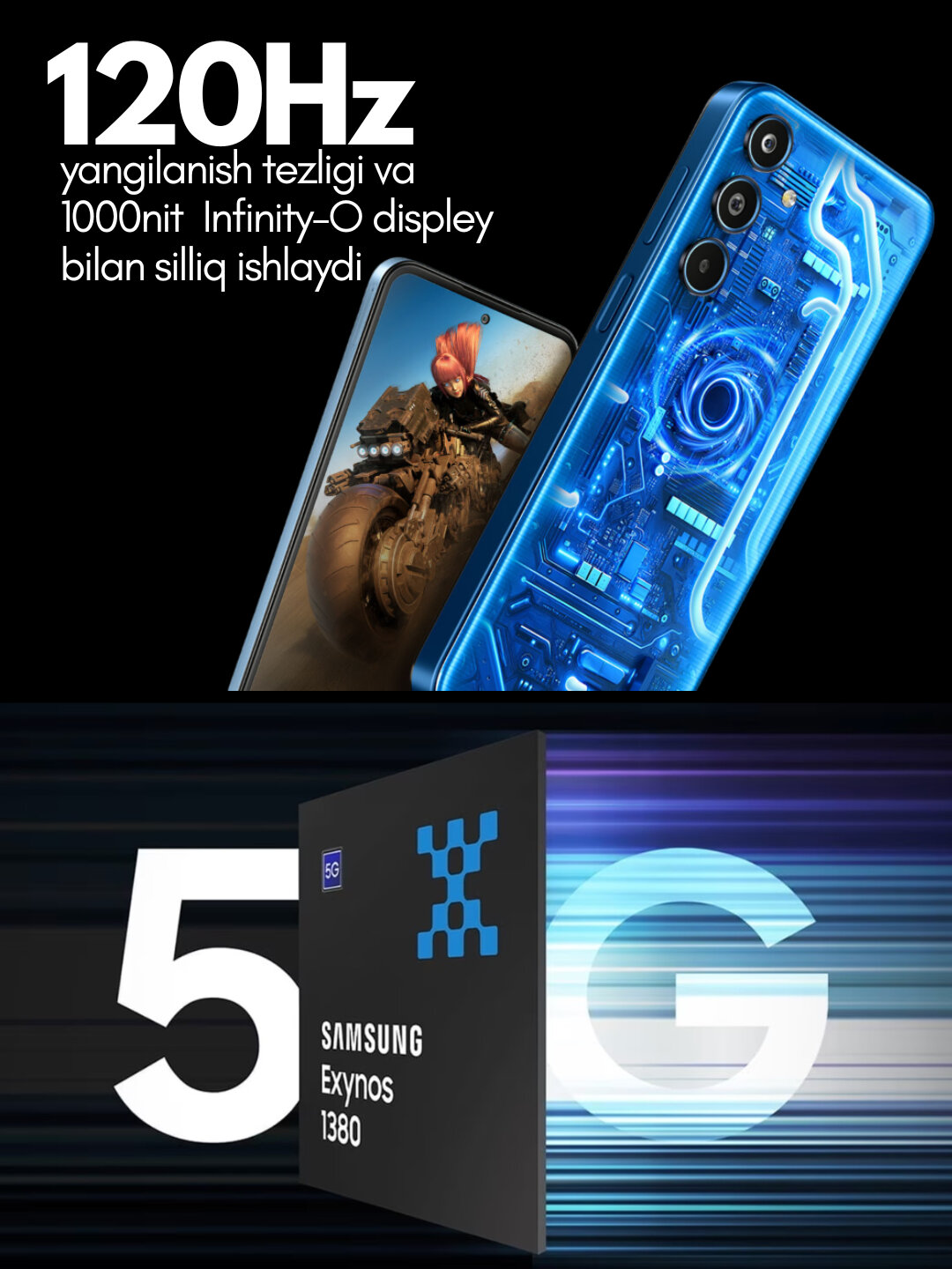 Cмартфон Samsung Galaxy M35 5G, в подарок Bluetooth наушники TWS M10, Темно-синий, 6/128GB — фото 1