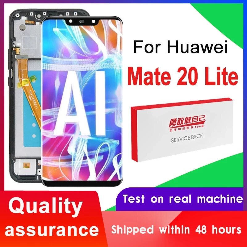 ЖК-дисплей 6,3 'для Huawei Mate 20 Lite, сенсорный экран, дигитайзер в сборе для Mate20 Lite, ЖК-дисплей, запасные части, LCD No Frame