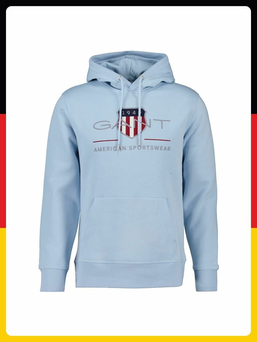 Худи спортивное GANT, размер -L, , голубой