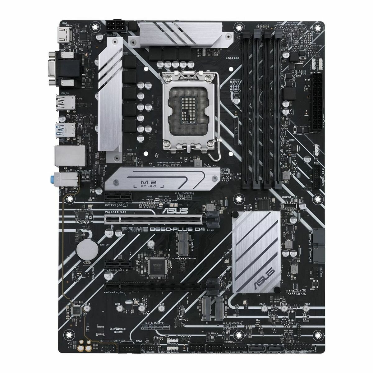 Материнская плата ASUS PRIME B660-PLUS D4, LGA1700, Intel B660, ATX, RTL (90MB18X0-M1EAY0) — фото 1