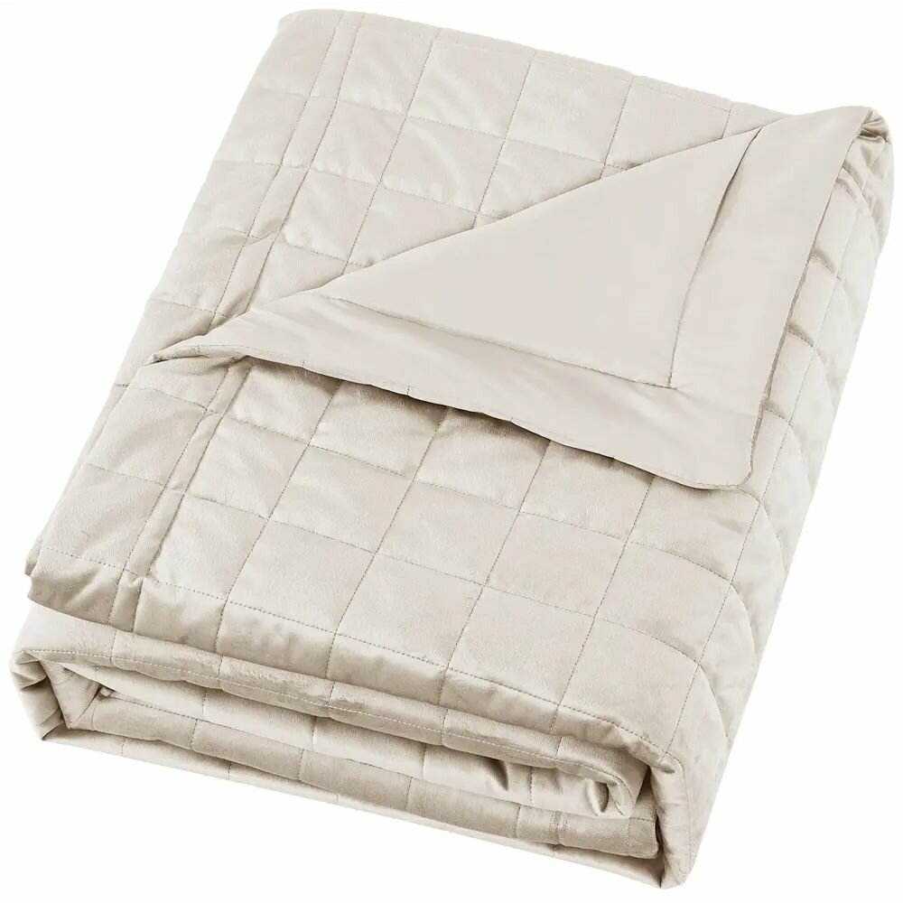 Покрывало Velvet Etna 220x240 см полиэстер цвет кремовый