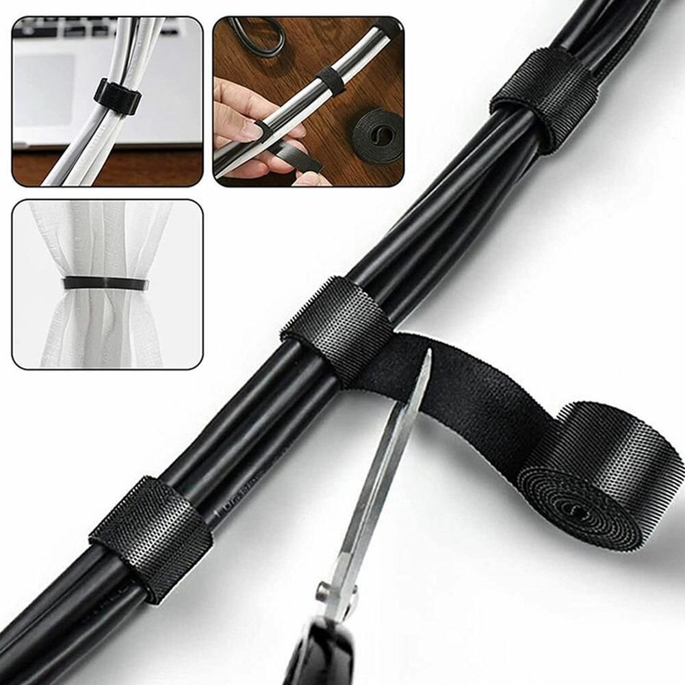 Стяжки для проводов нейлоновая лента липучка многоразовая стяжка для сада 5 м