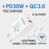 Набор адаптеров kakusiga PD30W+QC3.0, с кабелем Type-C-Lightning, 30Вт