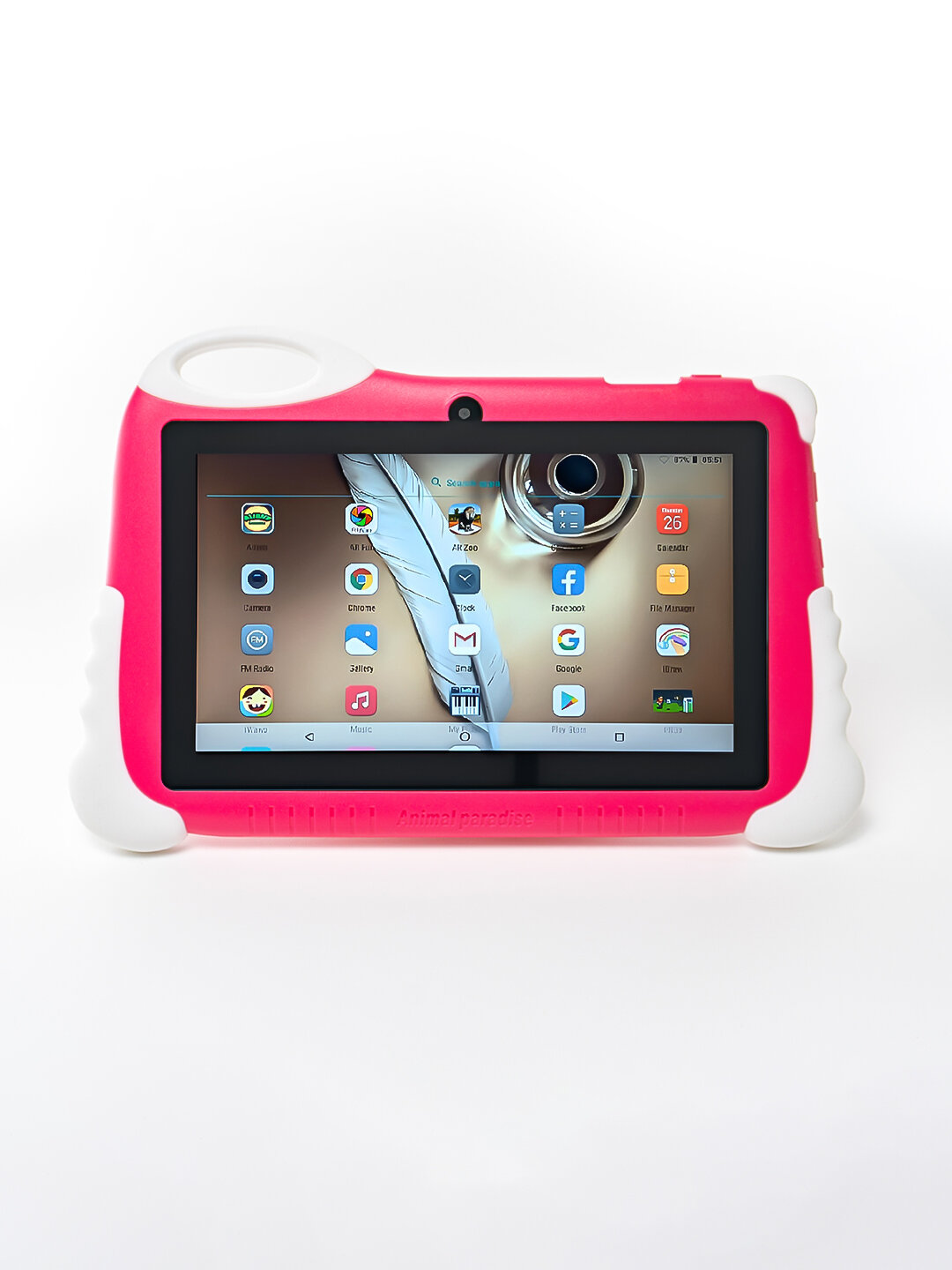 Детский планшет CCIT KF600 Pro+ — обучающий планшет с розовым динозавром и защитным чехлом