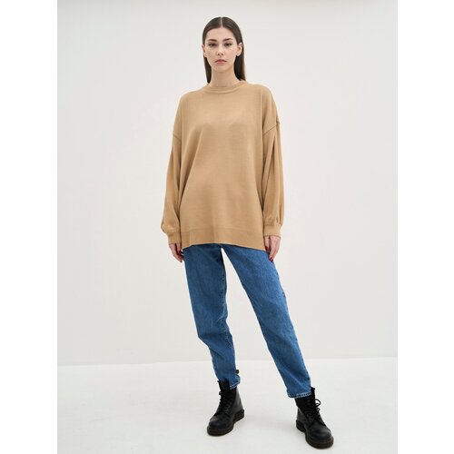 фото Свитер melle, размер one size, бежевый