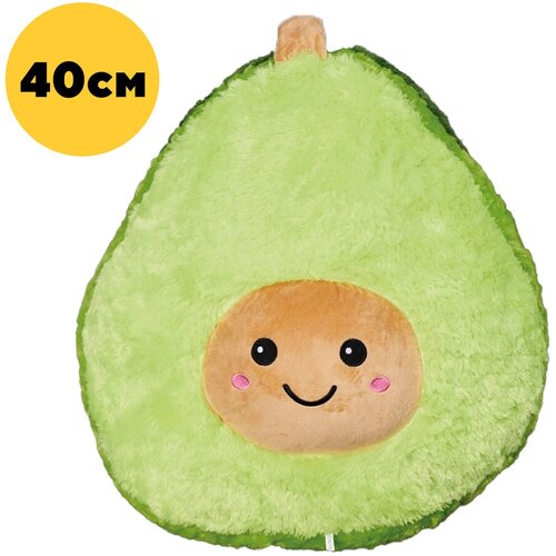 Мягкая игрушка IO Shop Авокадо, зеленый, 40 см