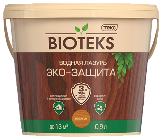 Водная лазурь Bioteks Эко-защита (0,9л) махагон