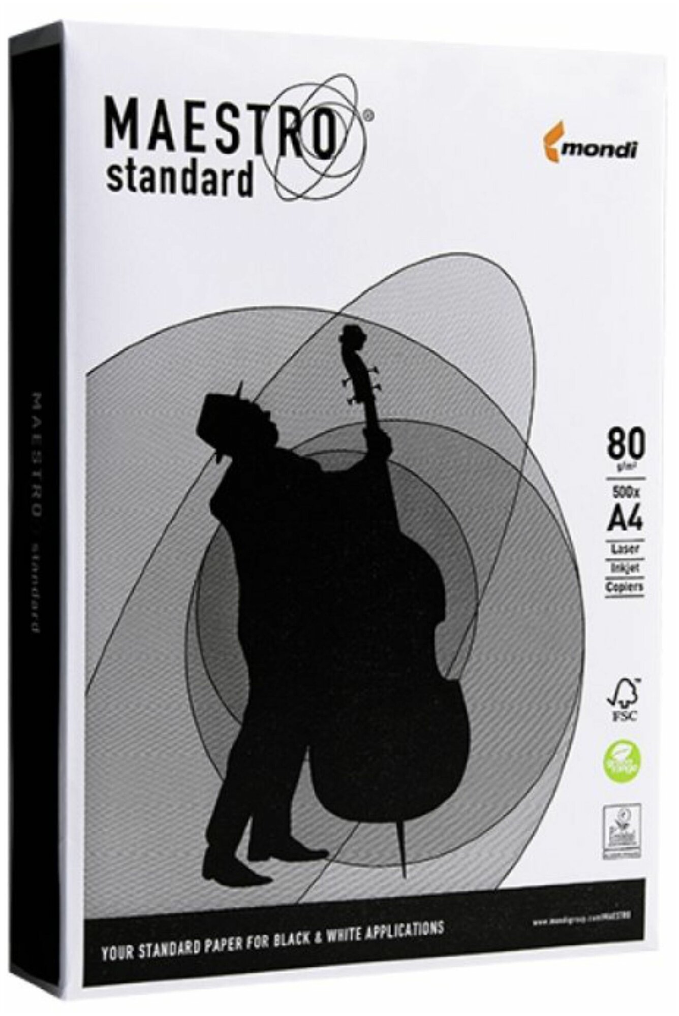 Бумага Maestro Standard A4 00-00014538 90г/м2 500л., белый (плохая упаковка) Noname - фото №1