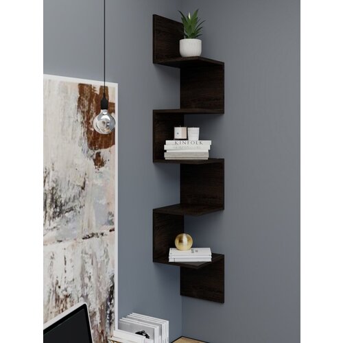 Полка угловая АМ Мебель Артвуд темный