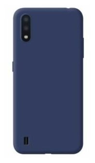 Чехол Liquid Silicone Case для Samsung Galaxy A01 (2020), синий, Deppa 87434