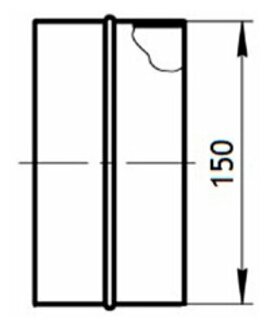Соединитель для круглых воздуховодов оцинкованный d150 мм - фотография № 2