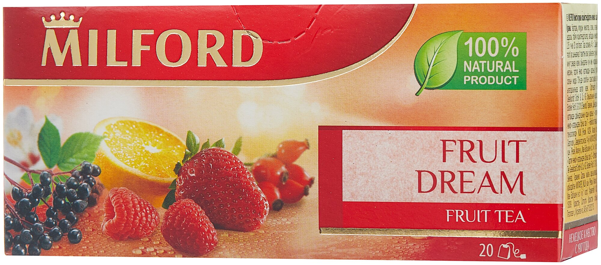 Чай красный Milford Fruit Dream в пакетиках, 20 пак.