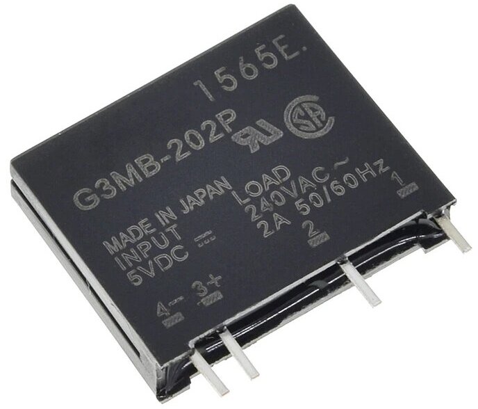 Реле твердотельное (SSR) G3MB-202P, 5 В (DC), 2 А, контакты NO, 1 шт.