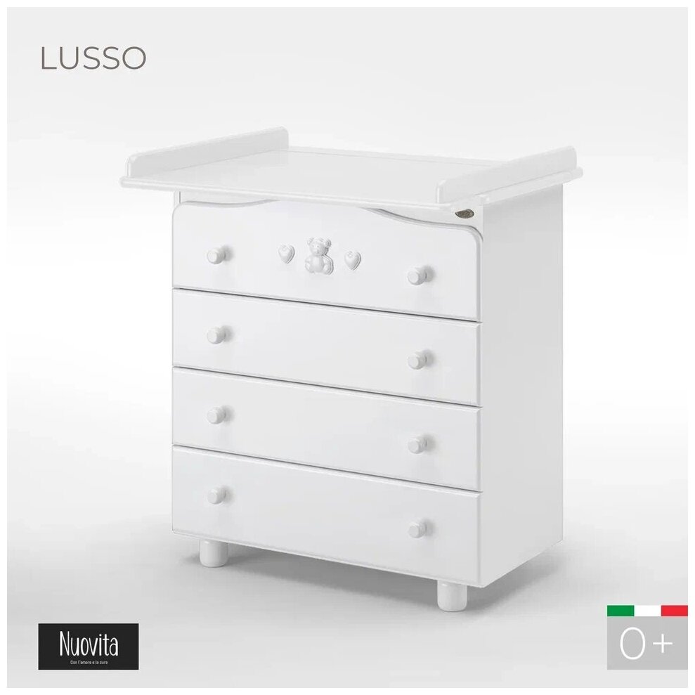 Детский комод Nuovita Lusso (Bianco/Белый)