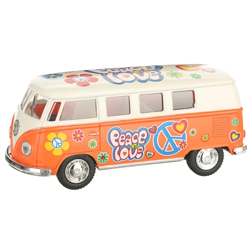 Автобус Serinity Toys 1962 Volkswagen Classical Bus (5377DFKT) 1:32, 13 см, оранжевый