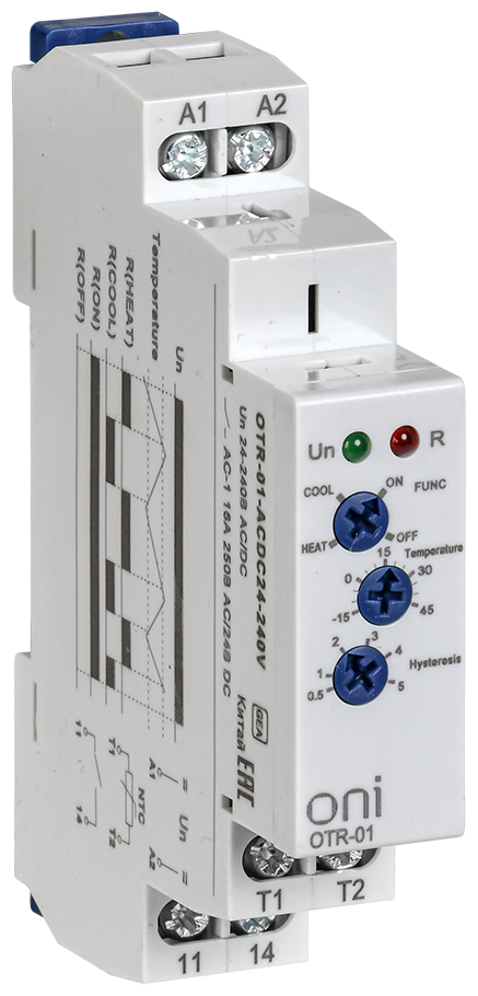 Реле температурное OTR-01 1 конт. 24-240В AC/DC ONI, IEK OTR-01-ACDC24-240V (1 шт.)