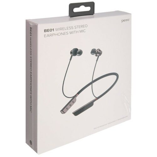 Наушники PERO BE01 беспроводные BT 50 микрофон 250 мАч до 30 часов коричневые 169400₽