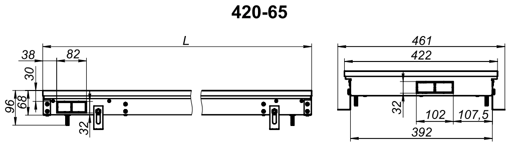 Водяной конвектор Techno Usual KVZ 420-65-2300 черный/алюминий 2300 мм 420 мм 1837 Вт - фотография № 8