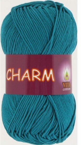 Пряжа Vita cotton Charm морская волна (4193), 100%мерсеризованный хлопок, 106м, 50г, 3шт