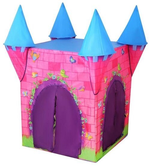 Палатка iPLAY Замок 8162, розовый/голубой/фиолетовый