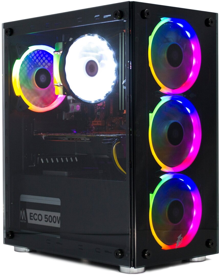 Игровой Компьютер i7 RX550-4G 16G 500HDD Настольный RGB ПК Intel Core