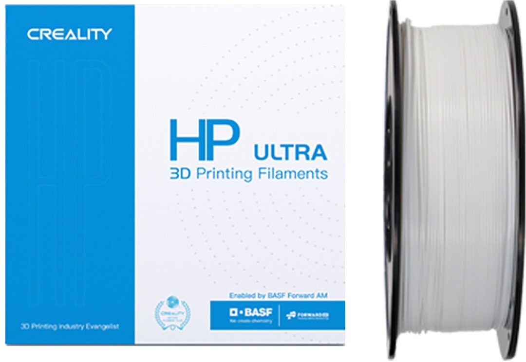 Катушка HP ULTRA PLA пластика Creality, белый 1,75 мм 1кг для 3D принтеров 3301010283