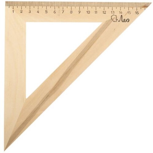 Треугольник деревянный 18 см Лео 45 градусов 353₽