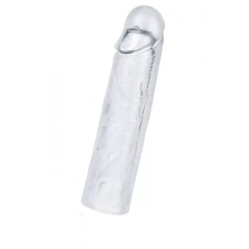 Купить Прозрачная удлиняющая насадка на пенис Flawless Clear +1 , LOVETOY (А-Полимер), бесцветный/прозрачный, термопластичная резина, male