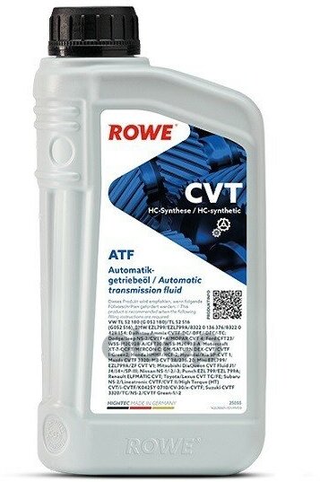 Масло Трансмиссионное Rowe 1Л Нс-Синтетика Hightec Atf Cvt (Для Вариаторов) ROWE арт. 25055-0010-99