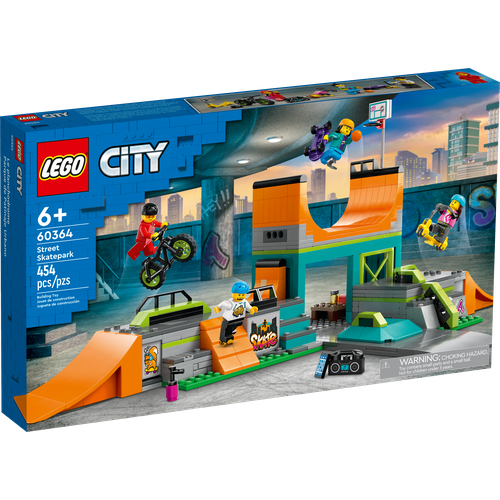 Конструктор LEGO City 60364 Street Skate Park, 454 дет. конструктор lego city 60364 уличный скейт парк
