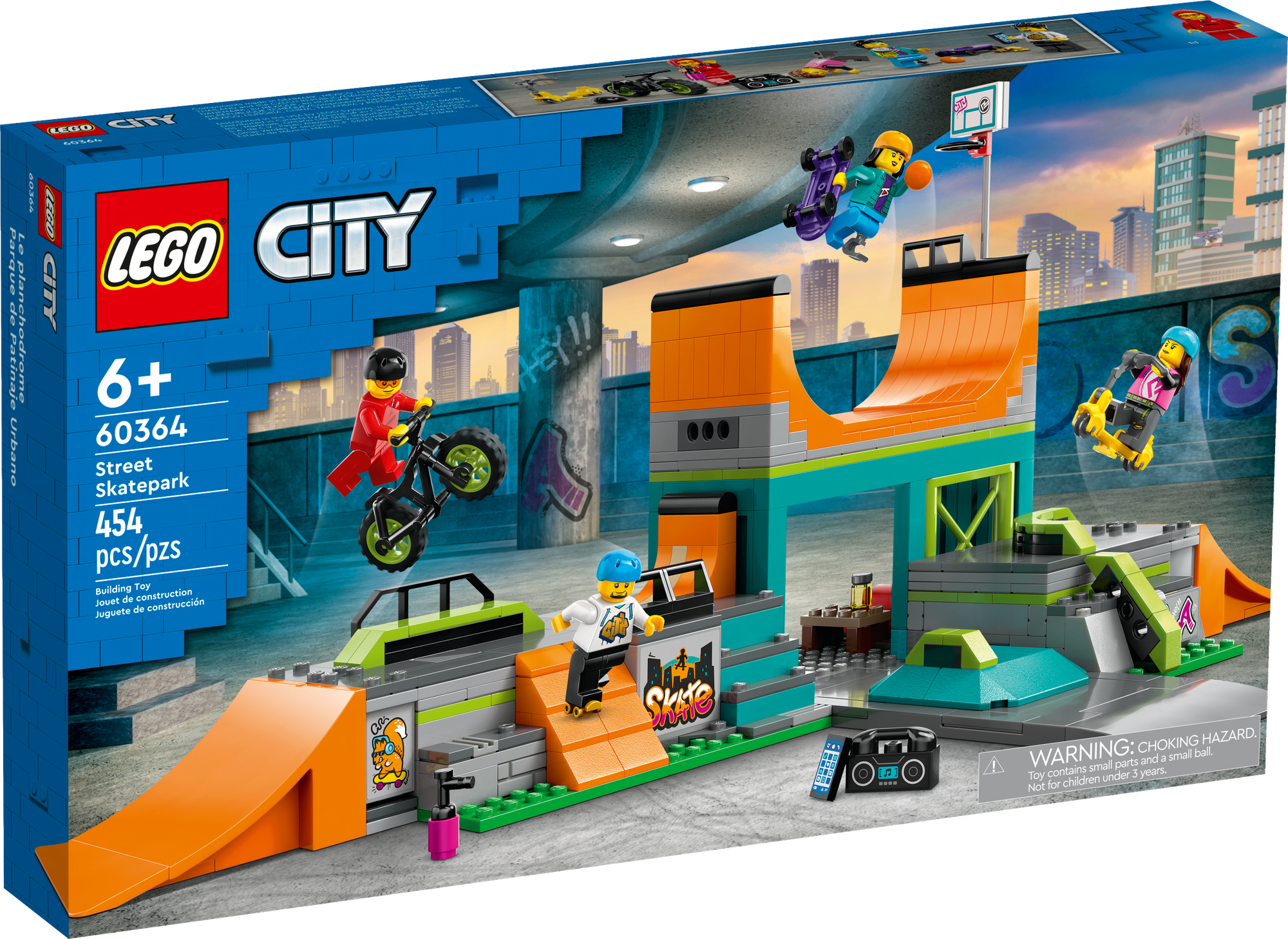 Конструктор LEGO City 60364 Street Skate Park, 454 дет.