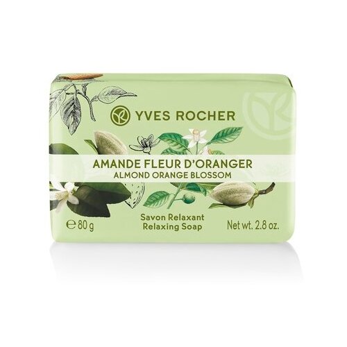 Yves Rocher Мыло «Миндаль & Флердоранж» брусок 80 гр