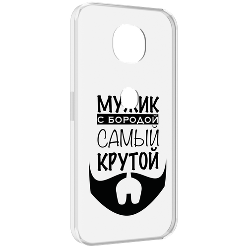 Чехол MyPads крутой-мужик-с-бородой мужской для Motorola Moto G5S (XT1799-2) задняя-панель-накладка-бампер