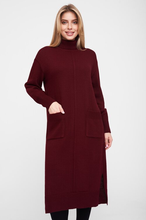 Платье Текстильная Мануфактура, размер 42/44, бордовый