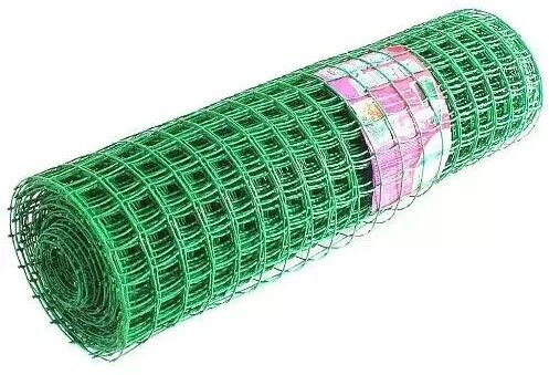 Решетка садовая зеленая 1*20м ячейки 50*50 - фотография № 4