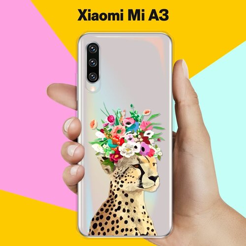 Силиконовый чехол Леопард на Xiaomi Mi A3 силиконовый чехол на xiaomi mi a3 сяоми ми а3 черно золотая клубника