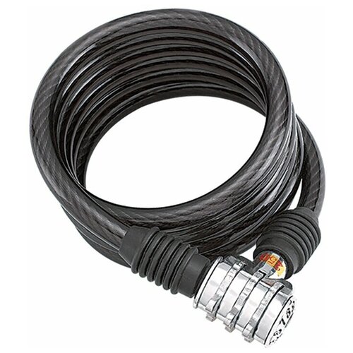 фото Вело замок golden key кодовый (3цифры) gk-102.703 черный 10*1500мм