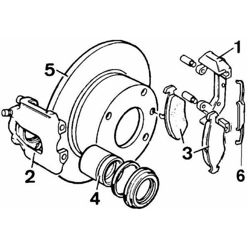 Ремкомплект суппорта задний OPEL ASTRA/ MERCEDES S-CLASS (W108 W109) 91-