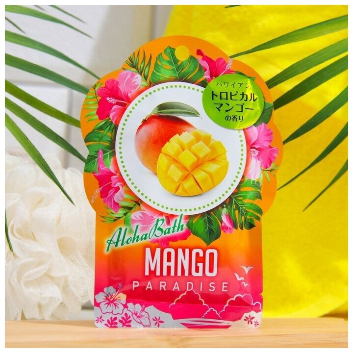Kokubo Соль для принятия ванны Novopin Aloha, с ароматом манго, 40 г