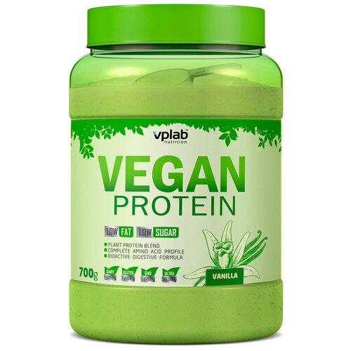 протеиновый коктейль vplab ваниль 500 гр Протеин vplab Vegan Protein, 700 гр., ваниль