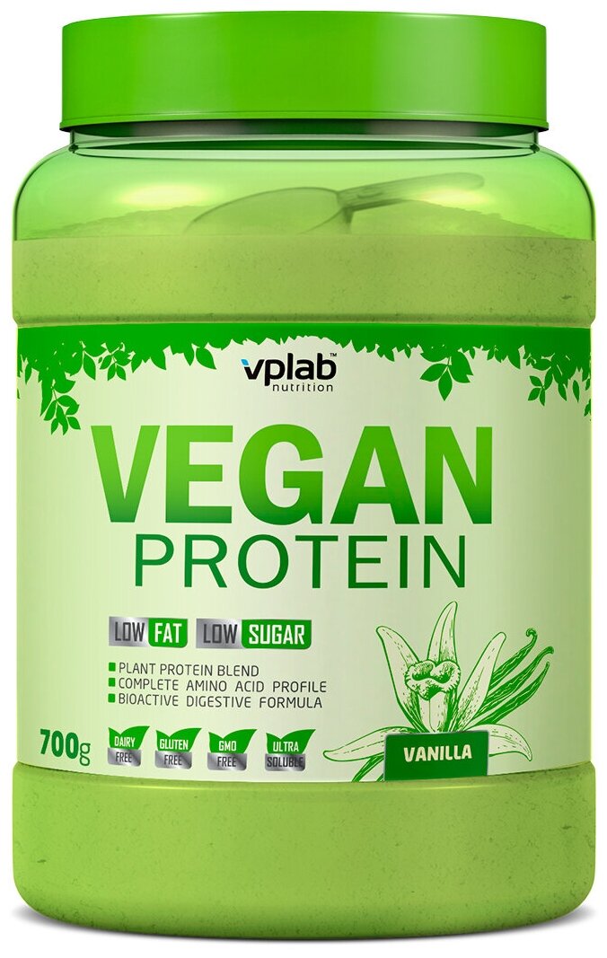 Протеин vplab Vegan Protein (700 г) Ваниль